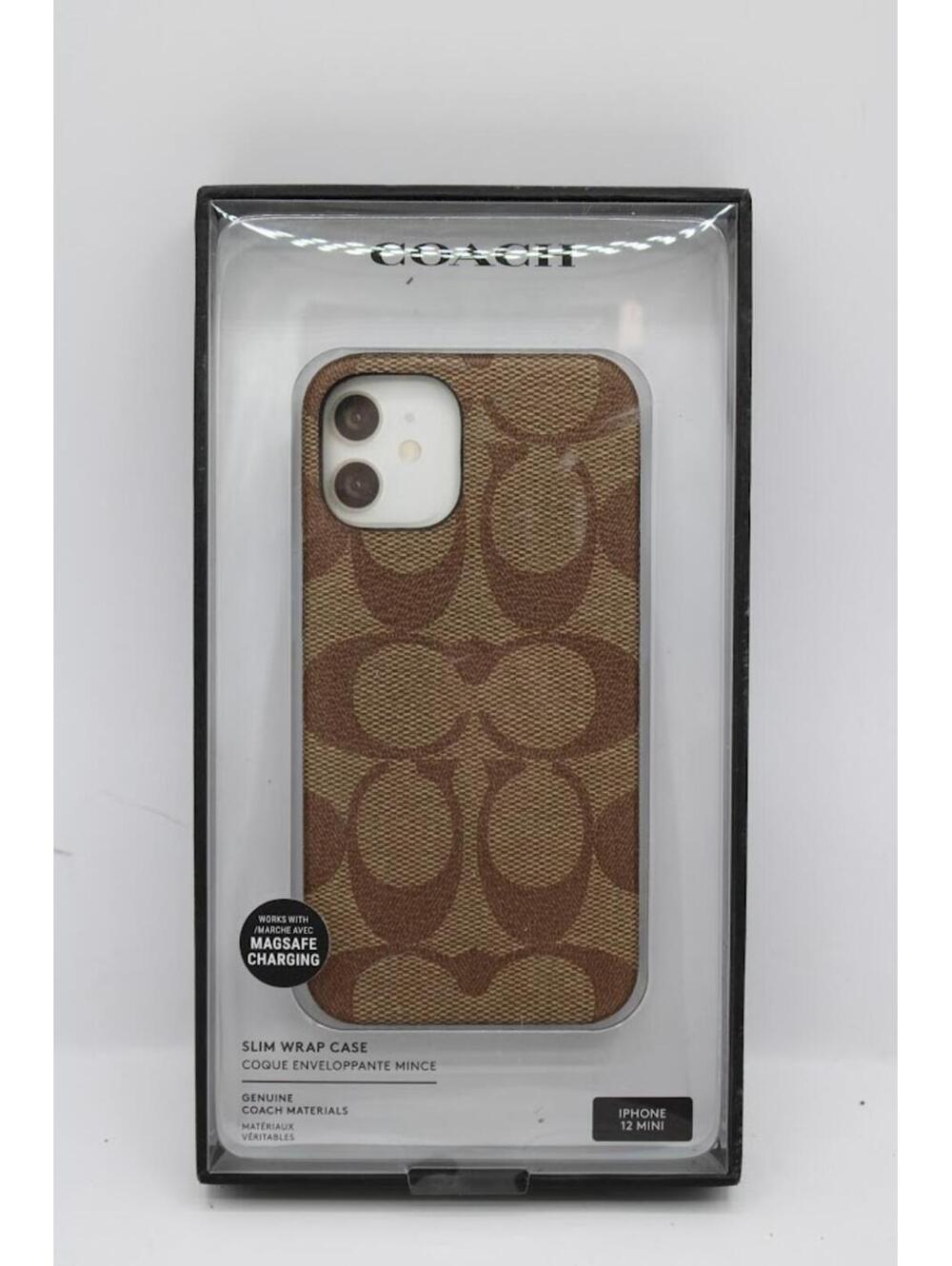 NEW Coach Slim Wrap Case Brown for iPhone 12 Mini with MagSafe Charging